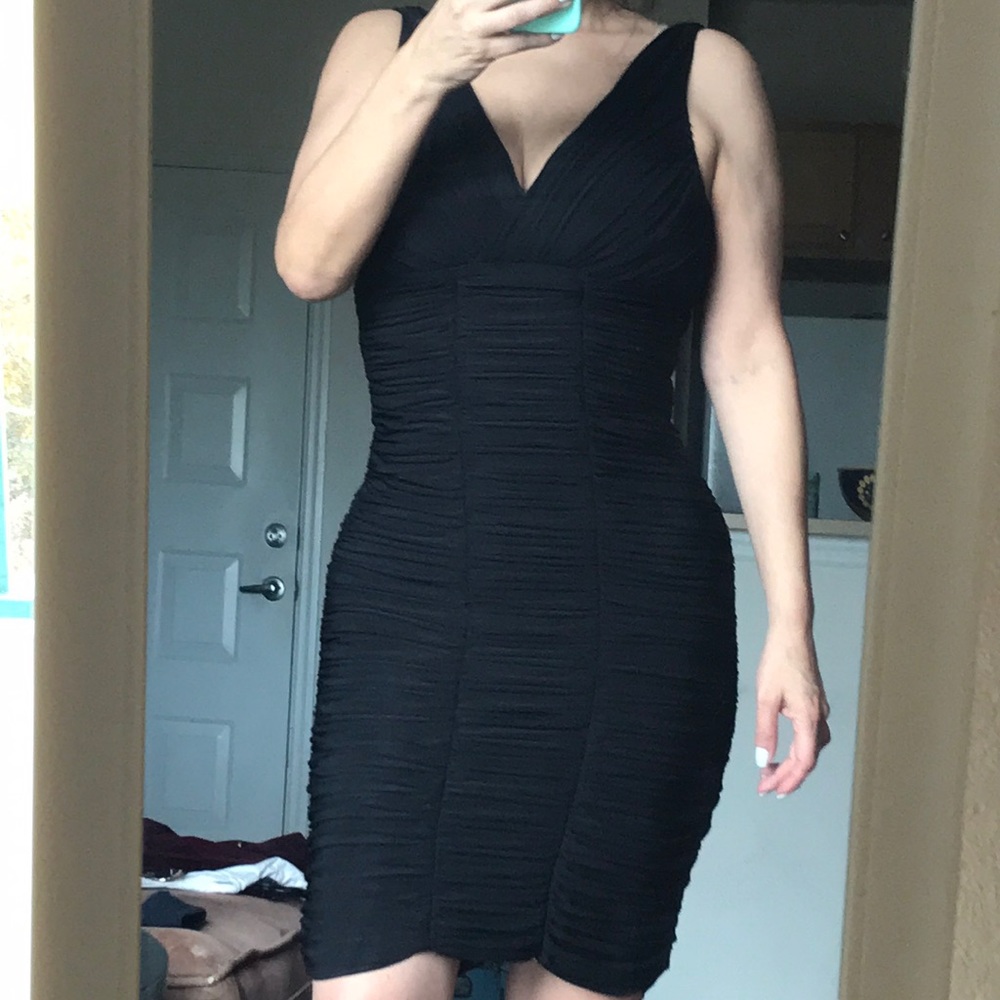 Nicole Miller Ruched black cocktail dress, 4